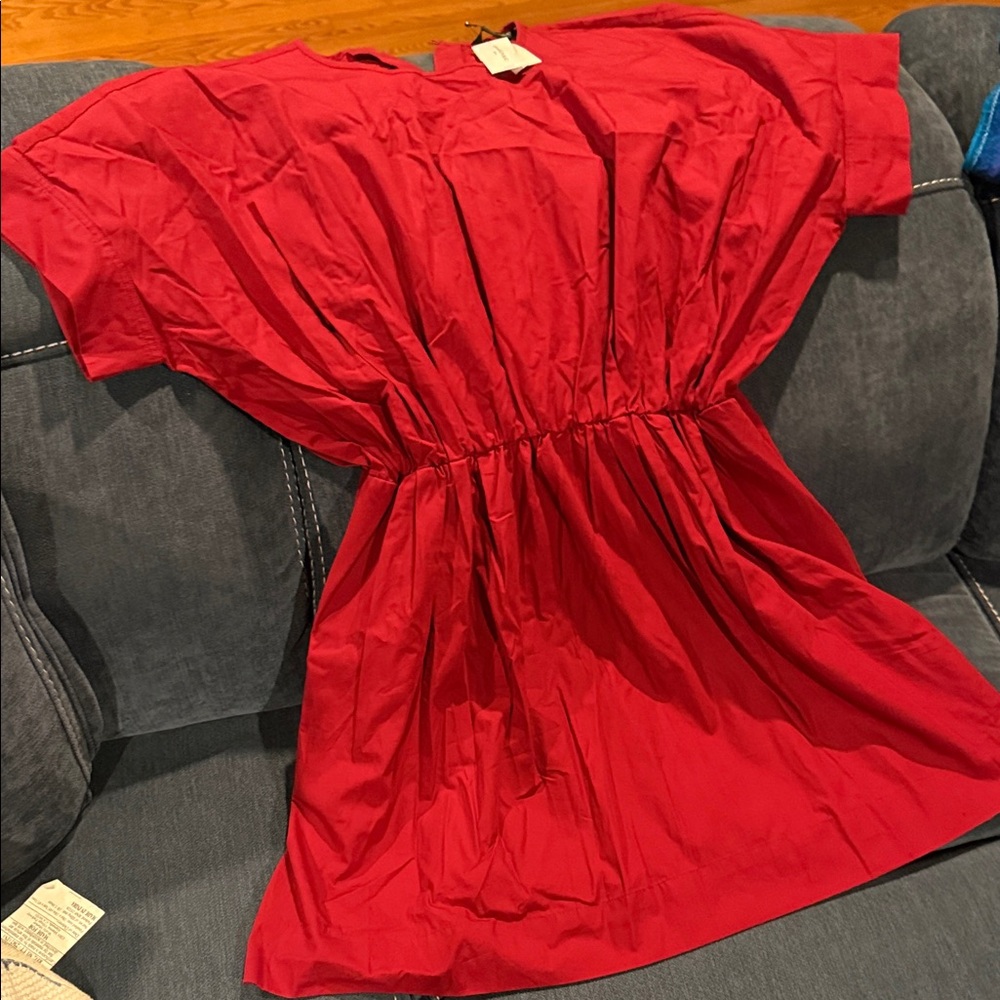 Red currant new cotton dress from Banana Republic size Large